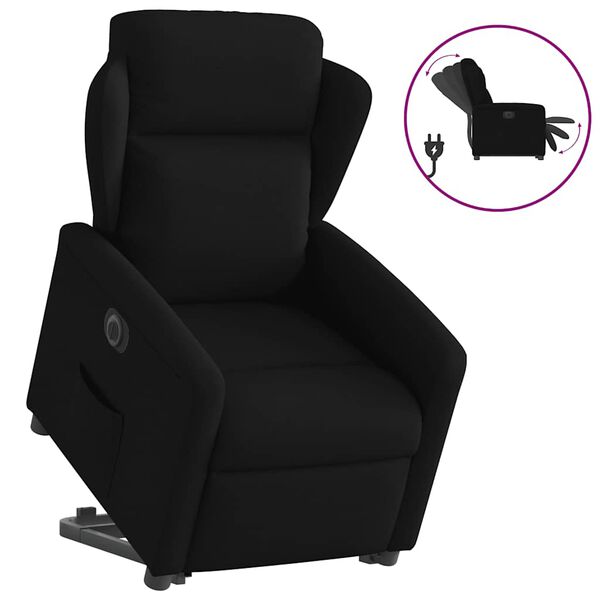 vidaXL Fauteuil inclinable &eacute;lectrique noir tissu