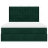 vidaXL Cadre de lit ottoman avec matelas vert fonc&eacute; 140x200 cm velours