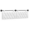 vidaXL T&ecirc;te de lit suspendue Montage mural Blanc 190 x 55 x 7 cm tissu