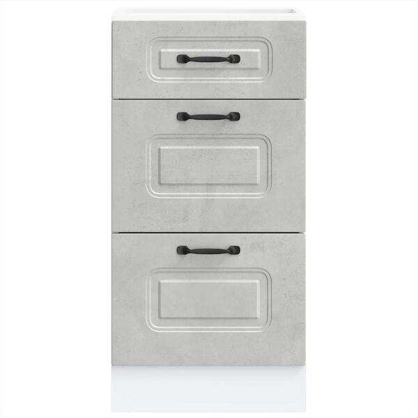 vidaXL Armoire de cuisine Kalmar gris b&eacute;ton bois d'ing&eacute;nierie