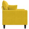 vidaXL Fauteuil Jaune 60 cm Velours