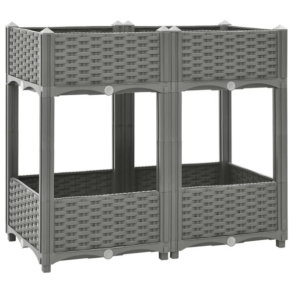 vidaXL Lit surélevé 80x40x71 cm Polypropylène