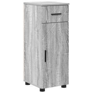 vidaXL Cabinet de salle de bain avec porte Gris Sonoma 30 x 35 x 80 cm