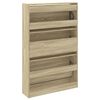 vidaXL Armoire &agrave; chaussures ch&ecirc;ne sonoma 80x21x125,5cm bois ing&eacute;nierie