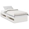 vidaXL Lit de jour avec matelas blanc 100x200 cm bois de pin massif