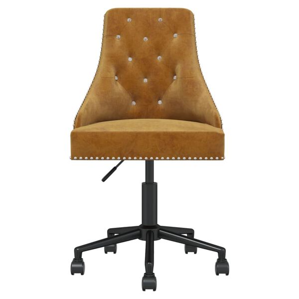 vidaXL Chaises pivotantes &agrave; manger lot de 2 Marron Velours