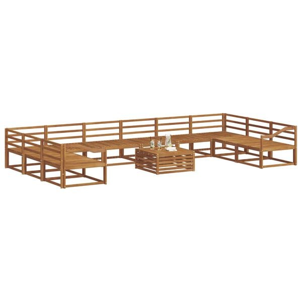 vidaXL Ensemble de canap&eacute;s d'ext&eacute;rieur 11 pcs Naturel