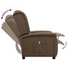 vidaXL Fauteuil inclinable &eacute;lectrique Marron Tissu
