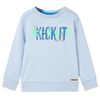 Sweatshirt pour enfants m&eacute;lange bleu p&acirc;le 116