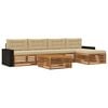 vidaXL Ensemble de canap&eacute;s d'ext&eacute;rieur 6 pc Naturel et Beige Polyester