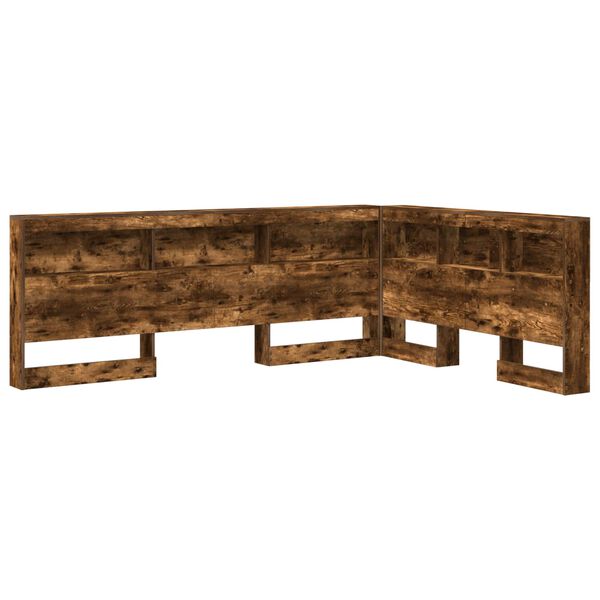 vidaXL T&ecirc;te de lit de rangement Ch&ecirc;ne fum&eacute; 160 cm Bois d'ing&eacute;nierie