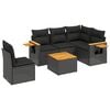 vidaXL Patio Sofa Set 6 place Black