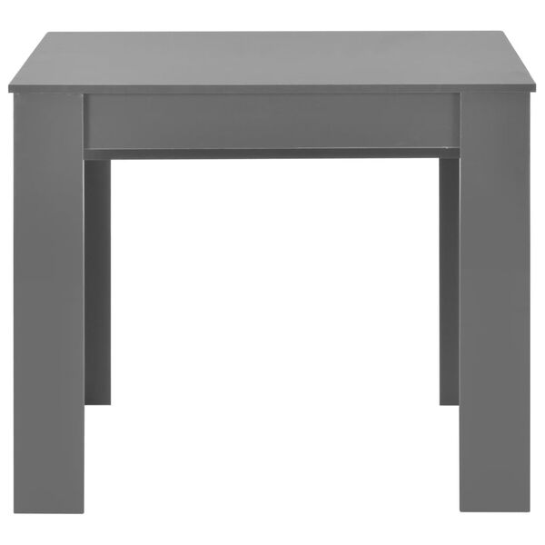 vidaXL Table &agrave; manger extensible Gris brillant 175x90x75 cm