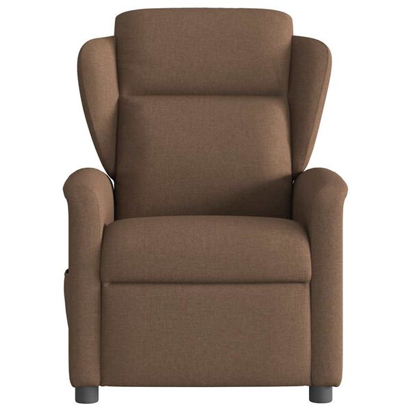 vidaXL Fauteuil inclinable Marron Tissu