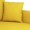 vidaXL Ensemble de canapés 2 pcs avec coussins Jaune clair Tissu