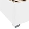 vidaXL Cadre de lit avec matelas Blanc 200 x 200 cm tissu
