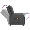 vidaXL Fauteuil de massage Gris fonc&eacute; Tissu