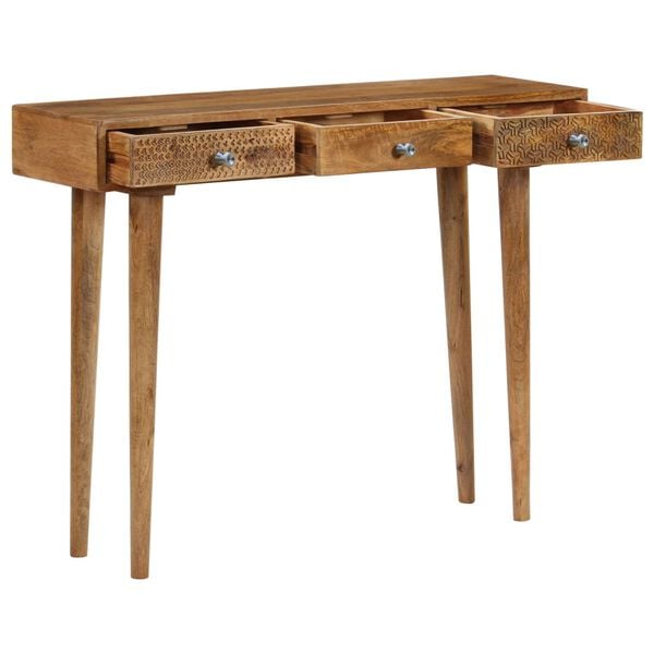 vidaXL Table console Bois de manguier massif 102x30x79 cm
