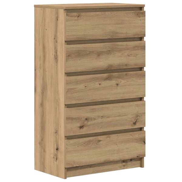 vidaXL Commode chêne artisanal 60x36x103 cm bois d'ingénierie