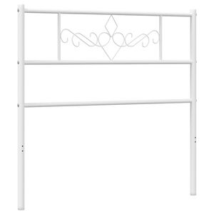 vidaXL T&ecirc;te de lit de remplacement m&eacute;tal blanc 100 cm