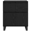 vidaXL Buffet Chêne noir 60 x 35 x 70 cm Bois d'ingénierie et fer