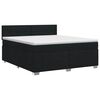 vidaXL Lit boxspring avec matelas Noir 160 x 200 cm Tissu