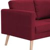 vidaXL Ensemble de canapé 2 pcs Tissu Rouge bordeaux