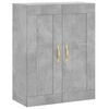 vidaXL Buffet haut Gris b&eacute;ton 69,5x34x180 cm Bois d'ing&eacute;nierie