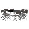 vidaXL Mobilier de salle &agrave; manger d'ext&eacute;rieur 9 pc Acier