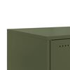 vidaXL Table basse vert olive 68x50x43,5 cm acier