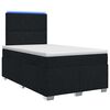 vidaXL Lit boxspring avec matelas Noir 120 x 200 cm Tissu