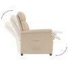 vidaXL Fauteuil inclinable Cr&egrave;me Similicuir daim