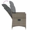 vidaXL Chaises inclinables de jardin lot de 2 et coussins gris rotin