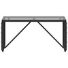 vidaXL Table de jardin Noir 80 x 40 x 40 cm Rattan PE et Verre