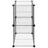 vidaXL Cage animaux de compagnie &agrave; 8 panneaux Noir 35x35 cm Acier