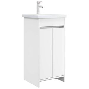 vidaXL Meuble de salle de bain avec &eacute;vier Blanc 42 x 40 x 84,5 cm