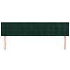 vidaXL T&ecirc;tes de lit 2 pcs Vert fonc&eacute; 80x5x78/88 cm Velours