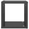 vidaXL &Eacute;tag&egrave;res cube murales 6 pcs gris brillant 22x15x22 cm
