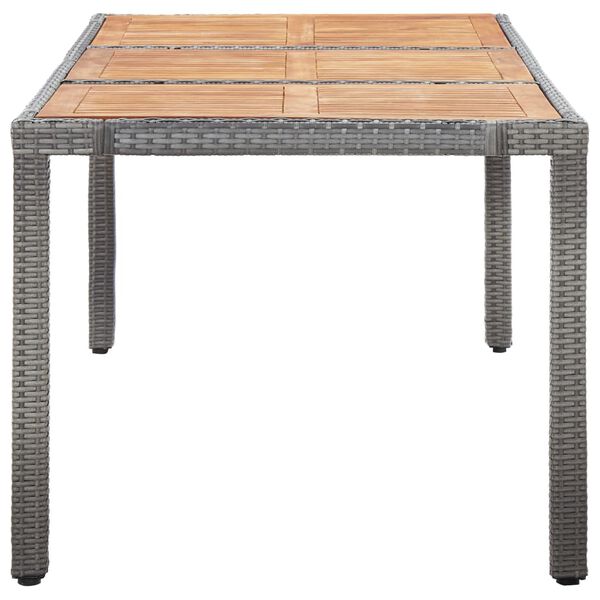 vidaXL Ensemble &agrave; manger d'ext&eacute;rieur 9pcs coussins R&eacute;sine tress&eacute;e Gris