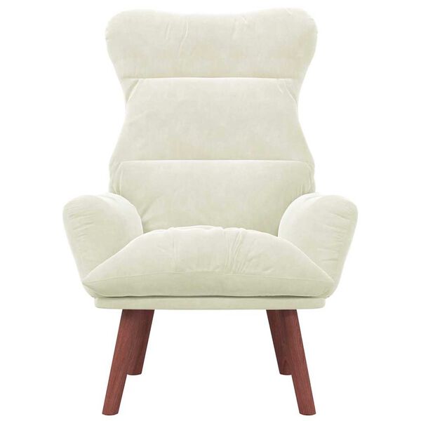 vidaXL fauteuil Cr&egrave;me 69 x 74 x 93 cm Velours