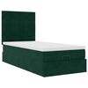 vidaXL Cadre de lit ottoman avec matelas vert fonc&eacute; 100x200 cm velours