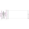 vidaXL Auvent lat&eacute;ral r&eacute;tractable de patio 200x500 cm Cr&egrave;me