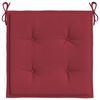 vidaXL Coussins de chaise de jardin lot de 2 rouge bordeaux 50x50x4 cm