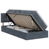 vidaXL Lit de Rangement Gris fonc&eacute; 90 x 200 cm Velours