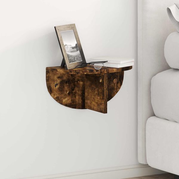 vidaXL &Eacute;tag&egrave;re Murale Ch&ecirc;ne fum&eacute; 38 x 19 x 19 cm Bois d'ing&eacute;nierie