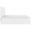 vidaXL Cadre de lit ottoman et matelas blanc pur 200x200cm similicuir