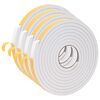 vidaXL Ruban adh&eacute;sif en mousse 4 pcs Blanc 20mm x 5m Mousse CR