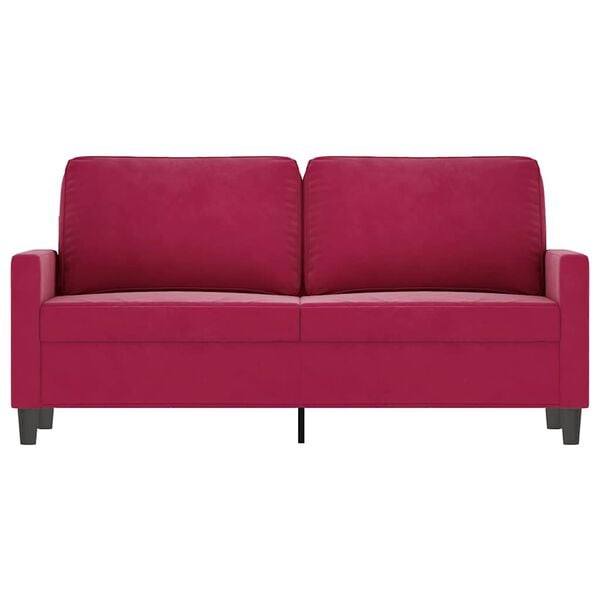 vidaXL Canap&eacute; &agrave; 2 places Rouge bordeaux 140 cm Velours