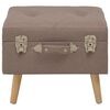 vidaXL Tabouret de rangement 40 cm Marron Tissu