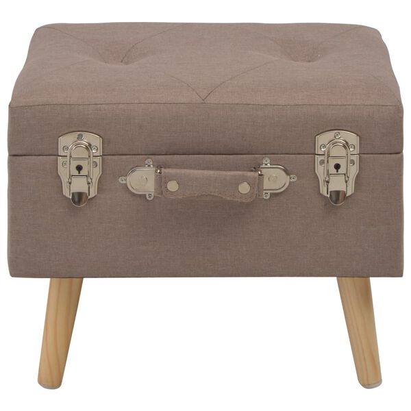 vidaXL Tabouret de rangement 40 cm Marron Tissu